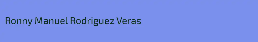 Ronny Manuel Rodriguez Veras
